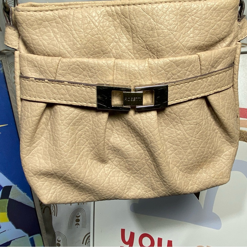 Rosetti Tan Crossbody Bag with Silver Buckle